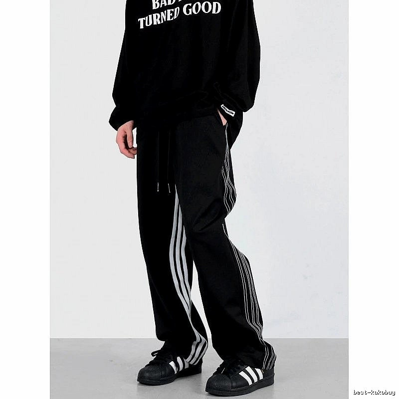 Adidas Classic Track pants Black Three Stripe for Daily Styling