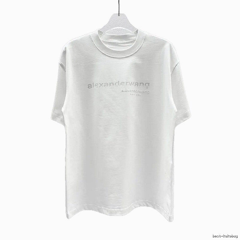 Alexander Wang Letter Print Casual Style White T-Shirt