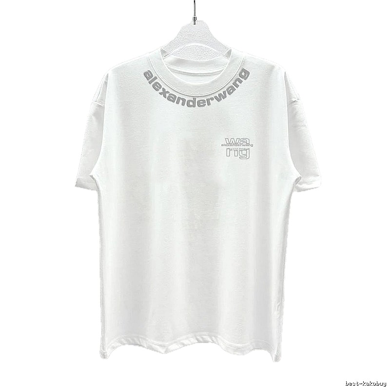 Alexander Wang Printed Street Style White T-Shirt