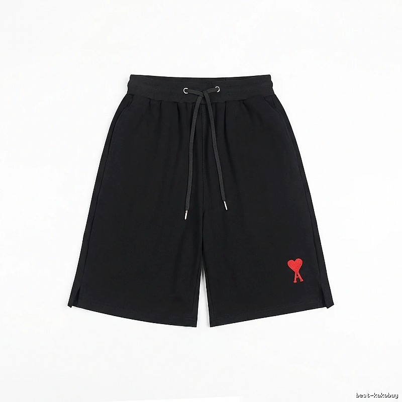 AMI Embroidered Love Heart Casual Shorts