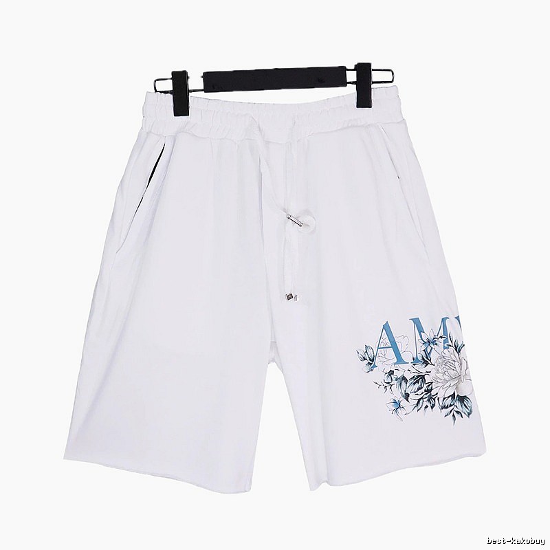 AMIRI High Street Style Floral Print White Shorts