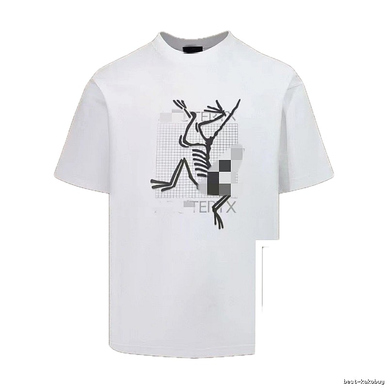 Archaeopteryx Skeleton Print Techwear Style White T-Shirt