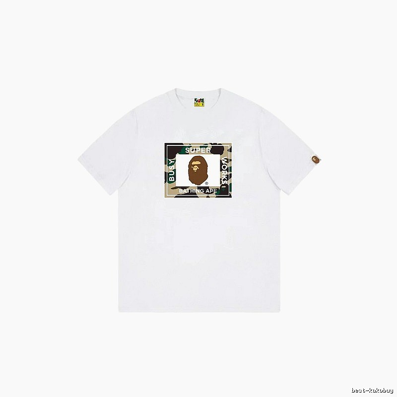 Bape camouflage-style white T-shirt