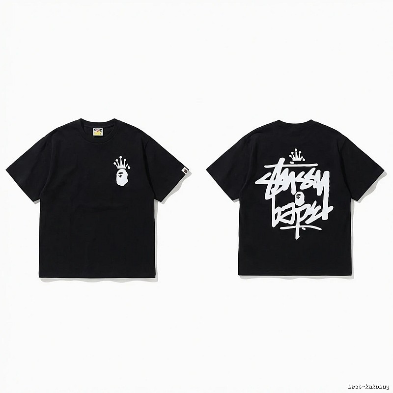Bape Crown Graffiti Style Short-Sleeve Shirt