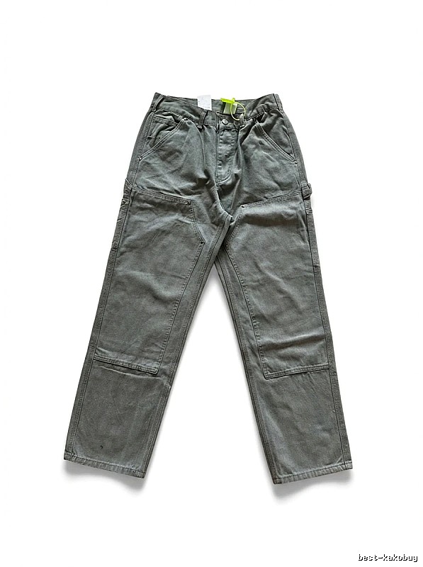 Carhartt workwear style moss green long pants