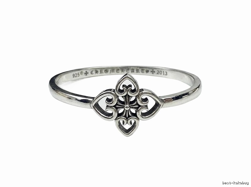 Chrome Hearts Cross Flower Vintage Silver Ring