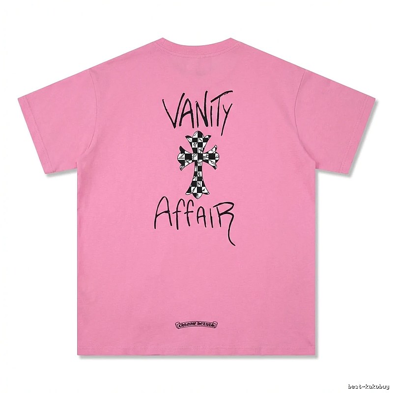 Chrome Hearts Trendy and Cool Style Pink T-shirt