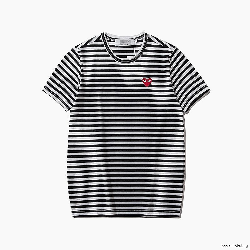 Comme des Garcons PLAY 2021-94 Black Style 2194 Heart Logo T-Shirt Fan Wear