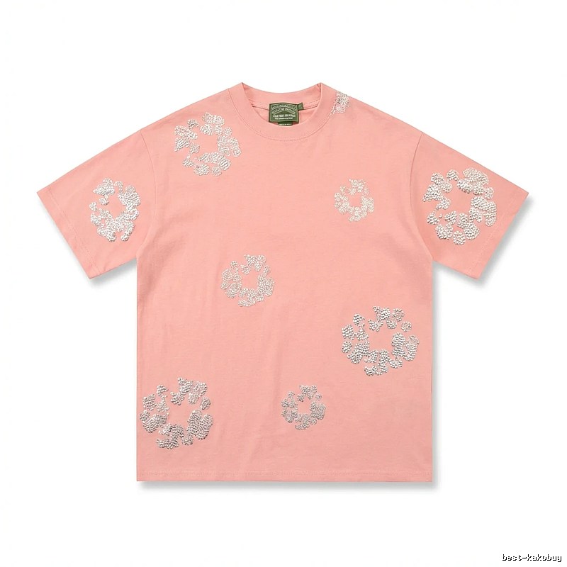 DENIM TEARS Pink Trendy Short-sleeve