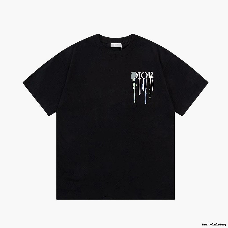 Dior Graffiti Trend Style Black Short-sleeve T-shirt