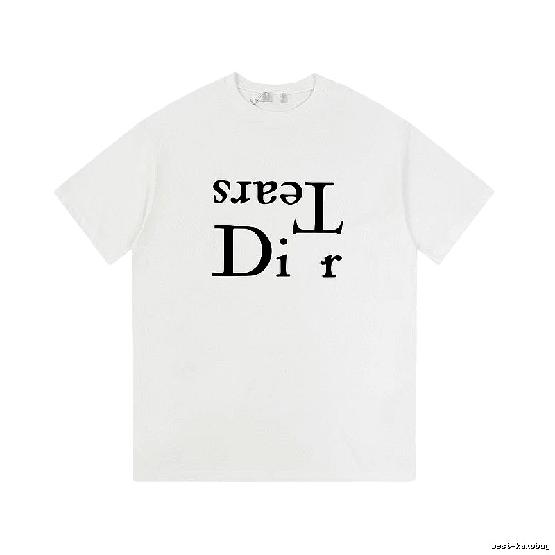 Dior x Tears Co-branded Trendy Style White Short-sleeve T-Shirt