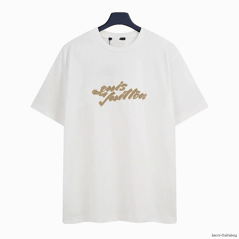 Louis Vuitton Flocked Casual Style White Short-Sleeve T-Shirt