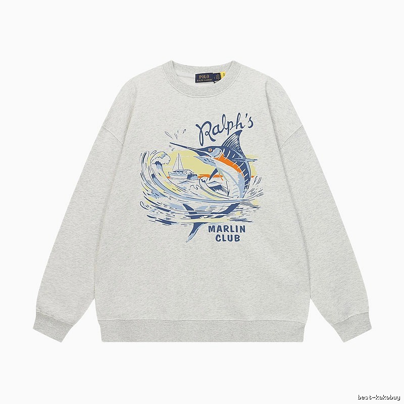 Ralph Lauren Marin Club Light Grey Sweatshirt