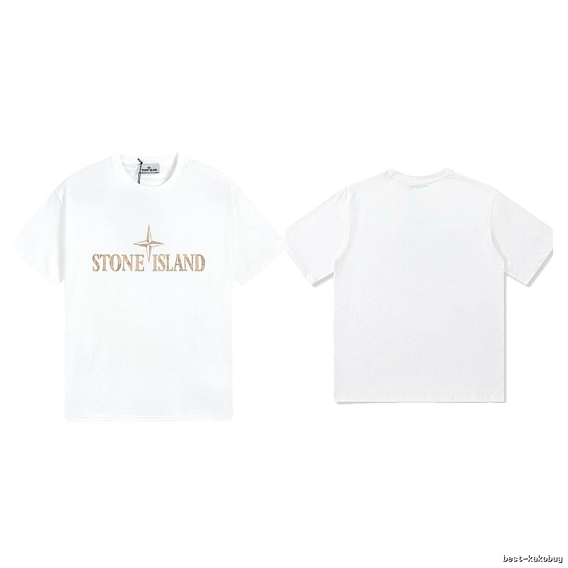 Stone Island Classic Street Style White Short Sleeve T-Shirt