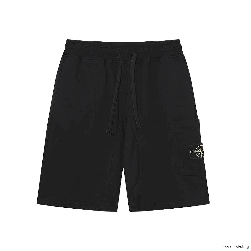 Stone Island Compass Collection Workwear Style Black Shorts