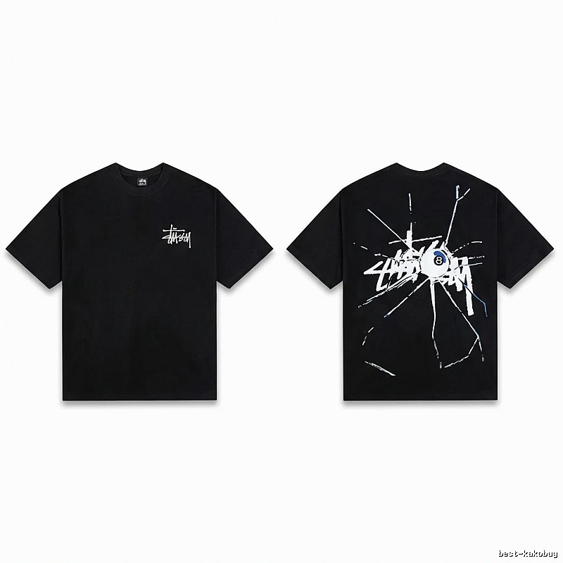 Stussy dark ripped style short-sleeve shirt