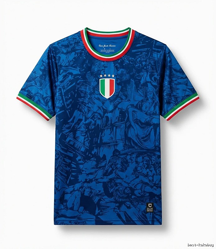 Stussy Italian retro style blue T-shirt