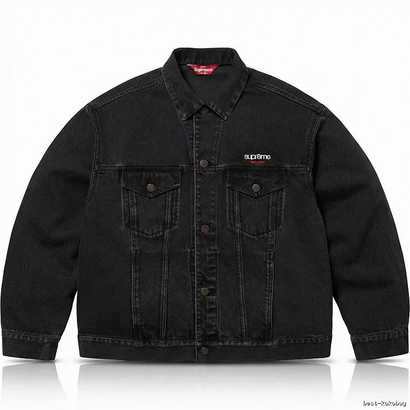 Supreme denim-style black jacket