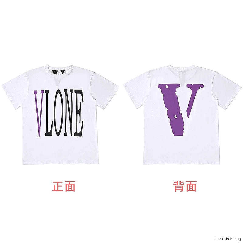 Vlone Casual Logo T-shirt Black Purple Vlone for Streetwear Looks