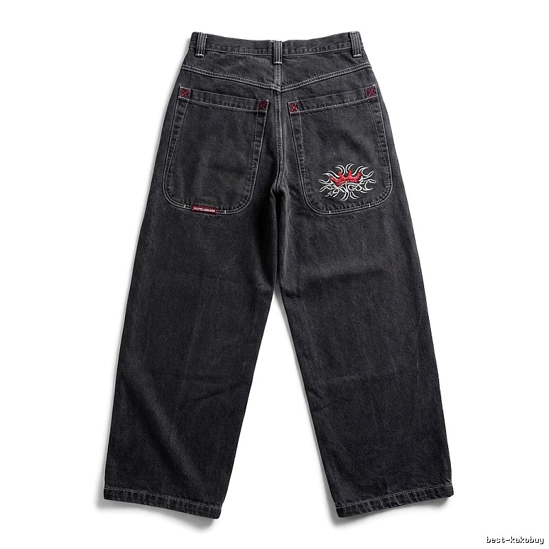 Y2K style retro black jeans