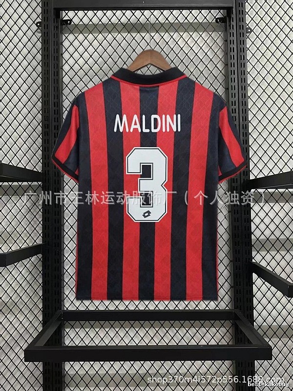 AC Milan Travel Kaka #22 soccer jersey Black Red Striped with Soft Visual Tone