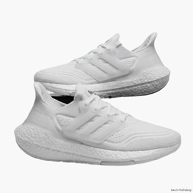 Adidas minimalist style white running shoes