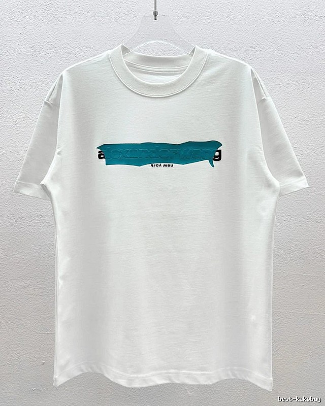 Alexander Wang Letter-Printed Streetwear White T-Shirt