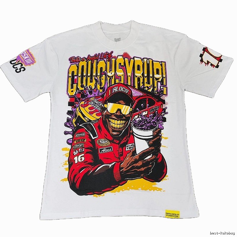 ALOCS Racing Graffiti American Street Style White T-Shirt