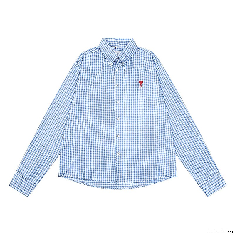AMI Love Blue Checkered Shirt