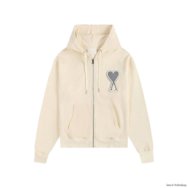 AMI Love Embroidered Cream Sweatshirt