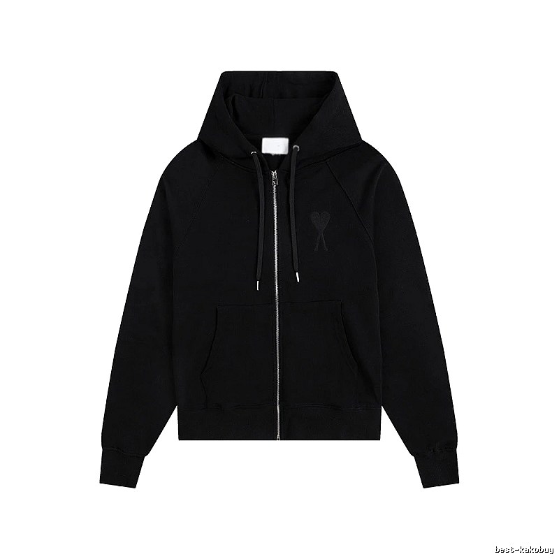AMI Love Simple Style Black Hoodie