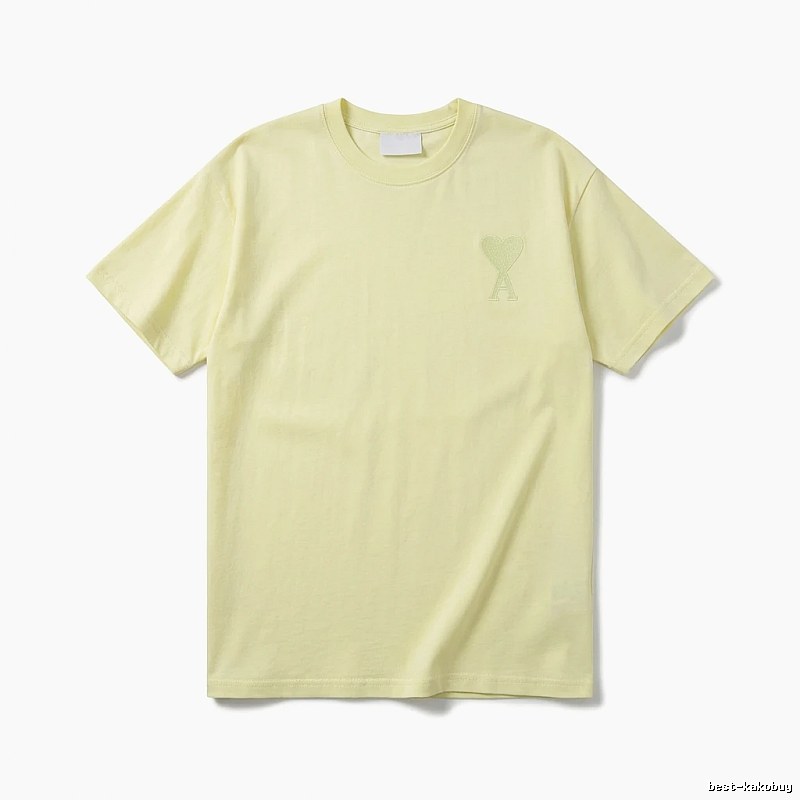 AMI Love Simple Style Yellow T-shirt