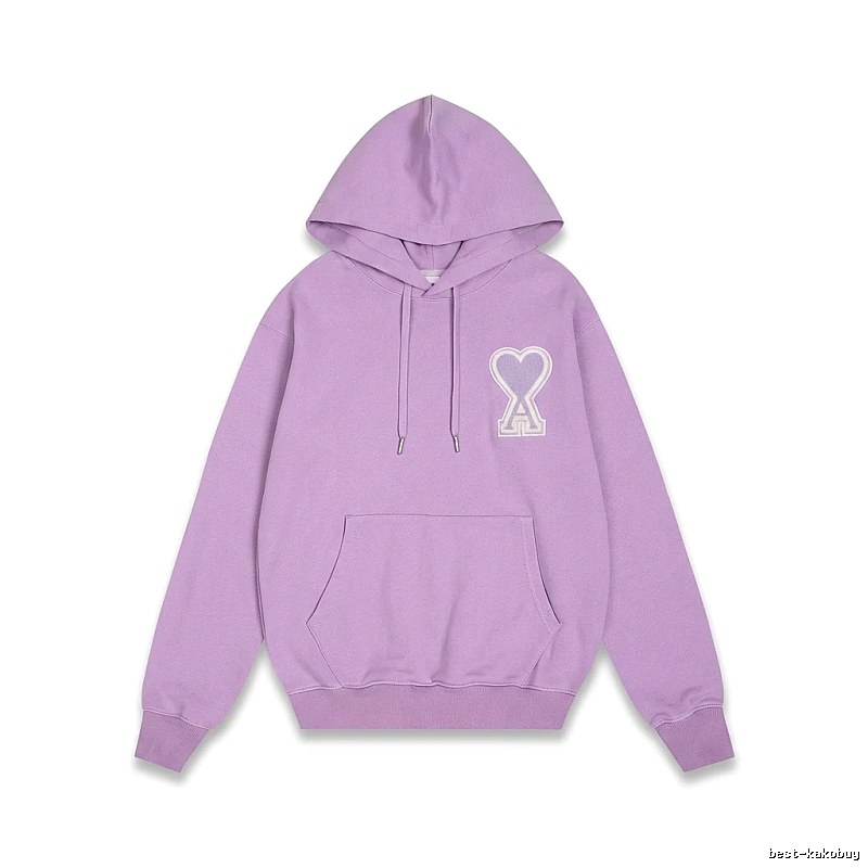 AMI series trendy brand light purple hoodie