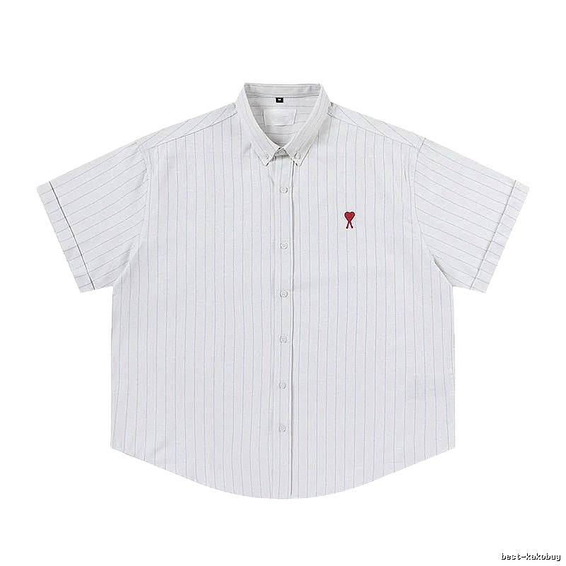 AMI Stripe Simple White Shirt