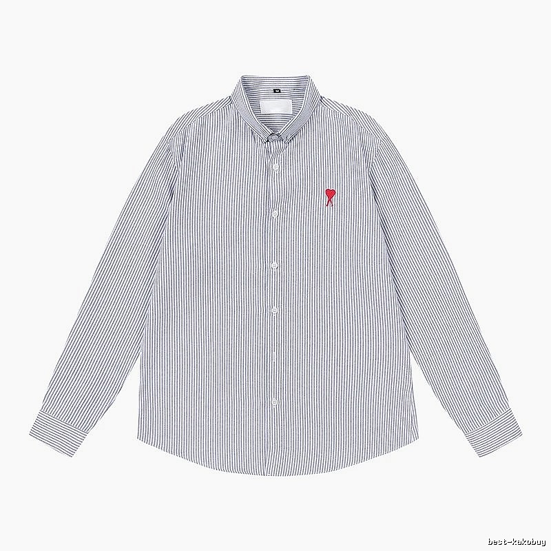 Ami striped minimalist style shirt