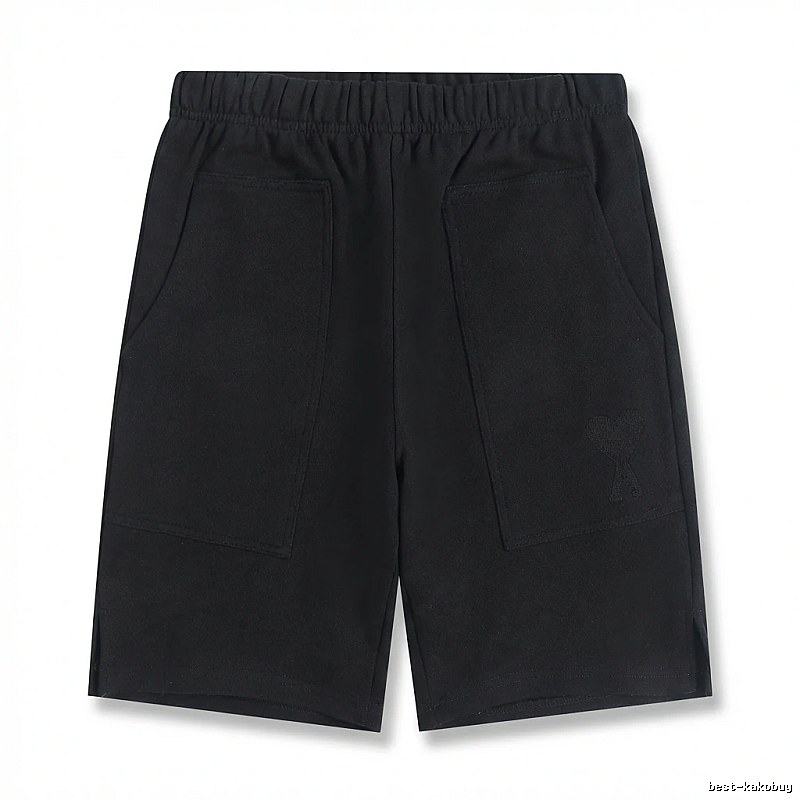 AMI Workwear Style Black Shorts