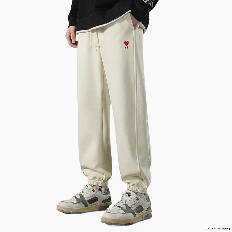 AMI&EASY minimalist style off-white sweatpants