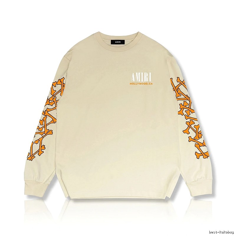 AMIRI Bone Pattern Trendy Cool Beige Sweatshirt