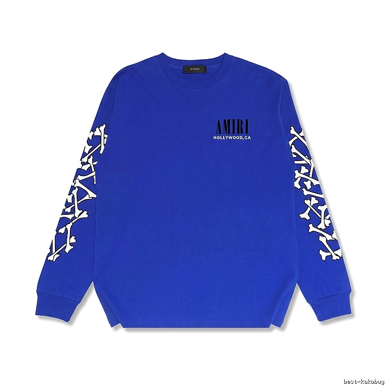 AMIRI Bone Pattern Trendy Cool Style Blue Sweatshirt