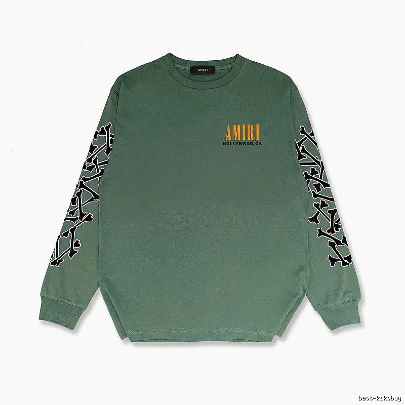 AMIRI Dark Style Olive Green Sweatshirt