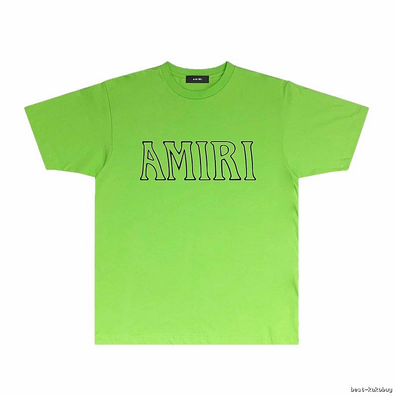 AMIRI Fluorescent Green Simple T-shirt