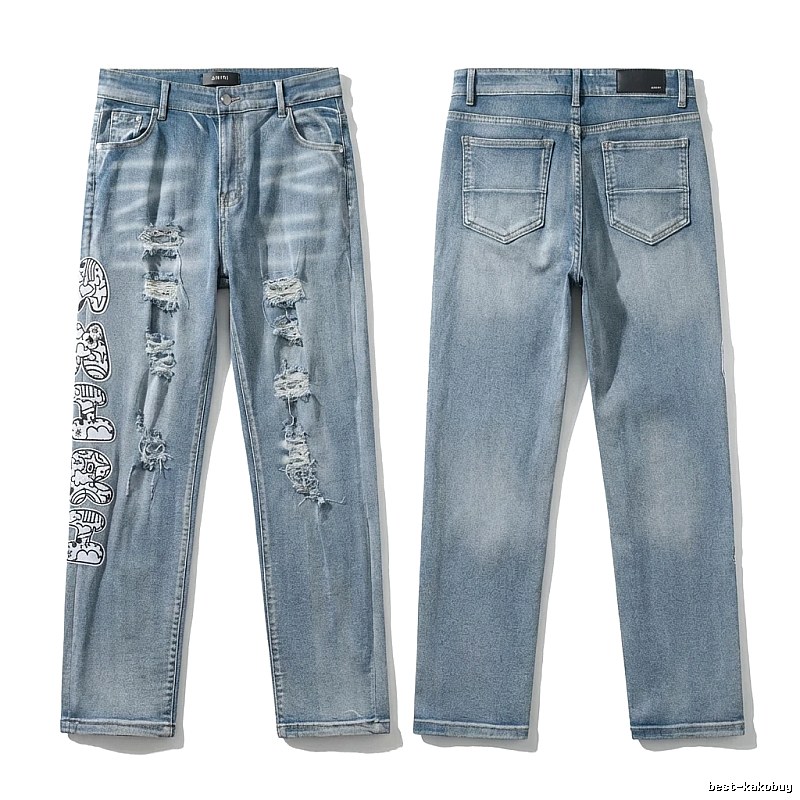AMIRI Graffiti Ripped Jeans
