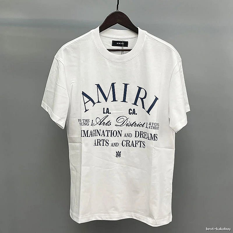 Amiri Letter Graphic White Records Graphic T-Shirt Weekend Wear