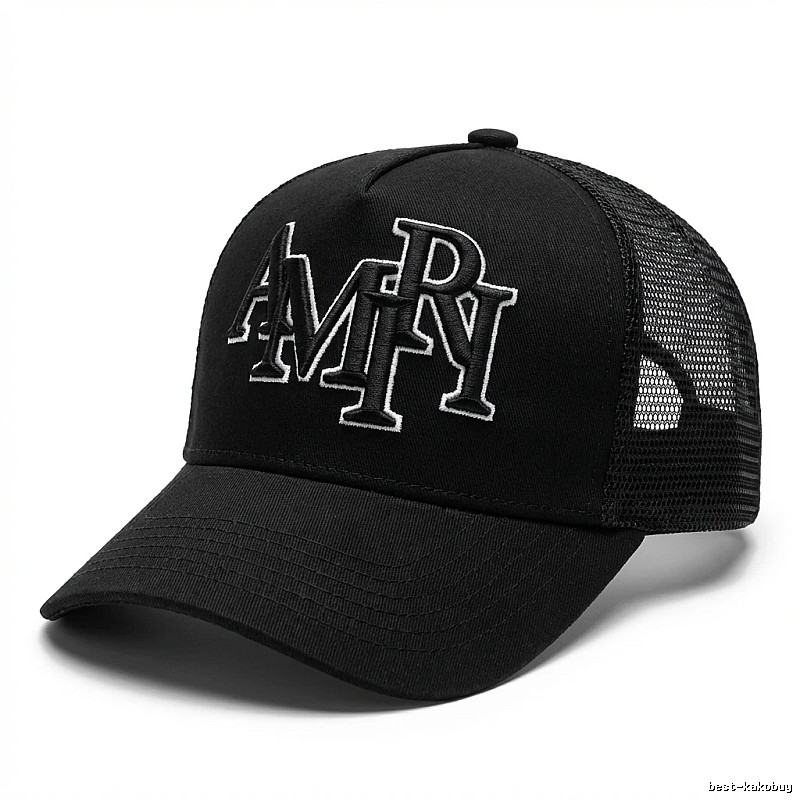 AMIRI letter-style black cap