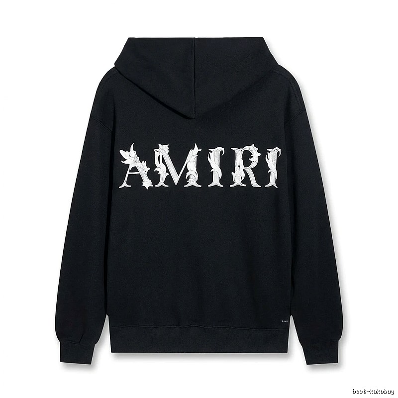 AMIRI letter-style black hoodie