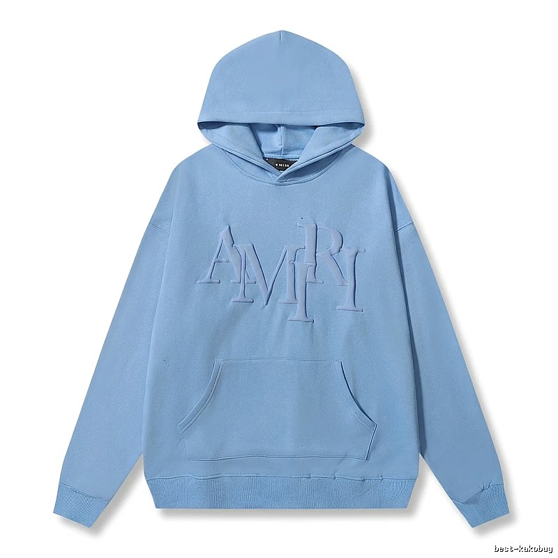 AMIRI Letter Style Light Blue Sweatshirt