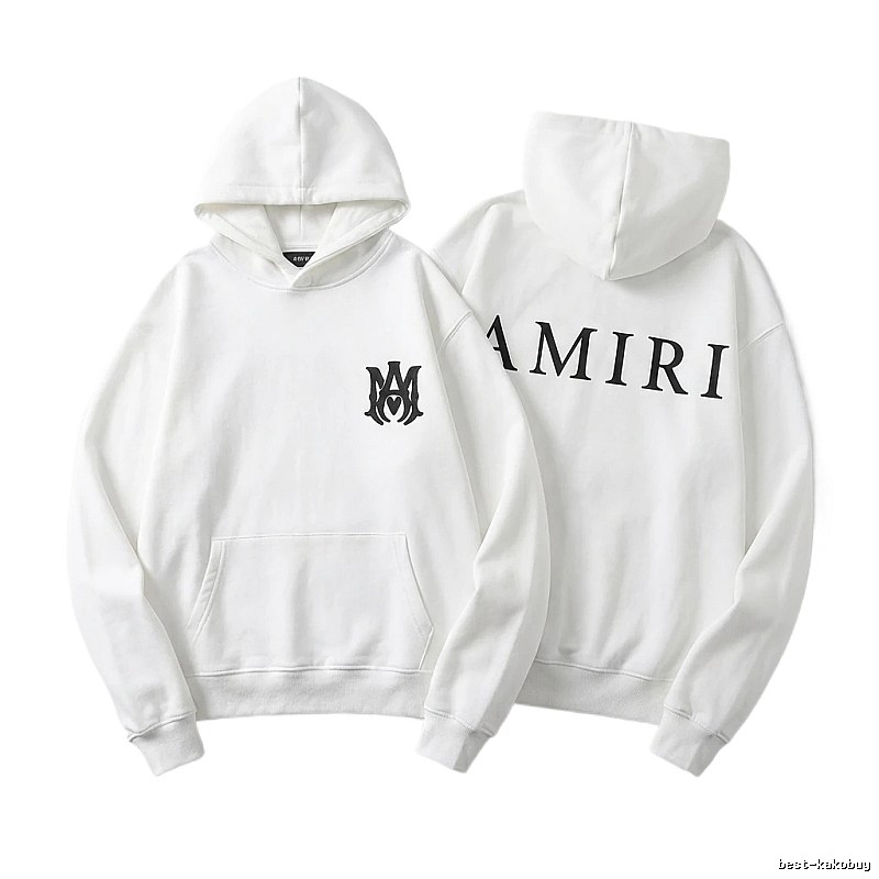 AMIRI minimalist style white hoodie