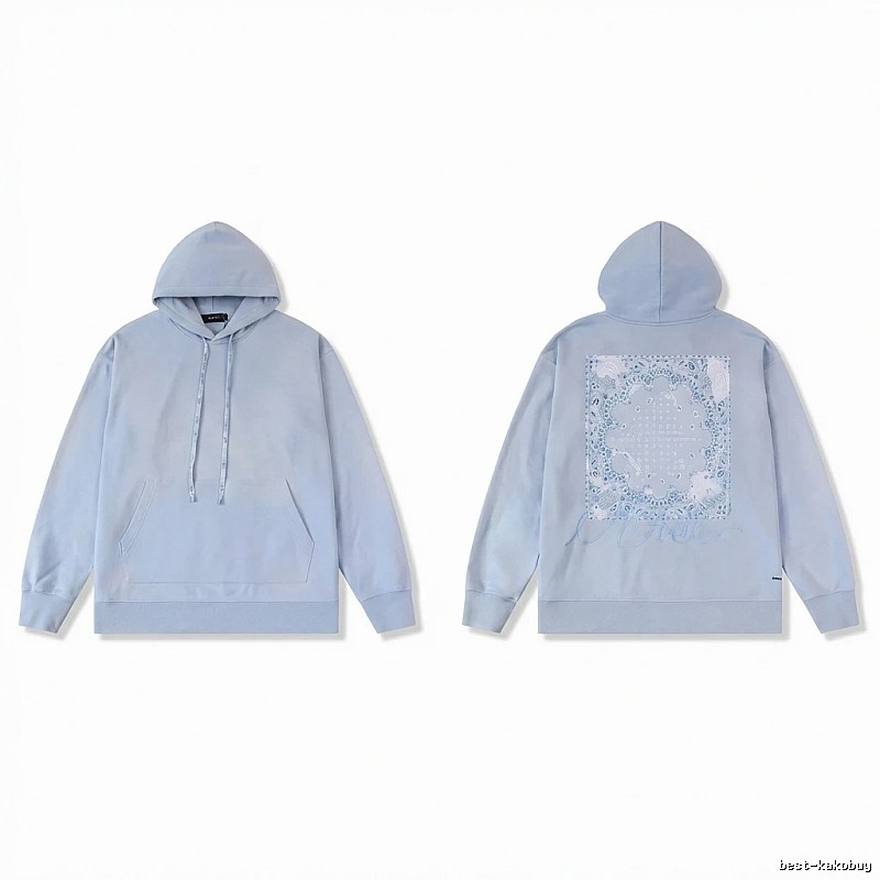 AMIRI Paisley Casual Light Blue Sweatshirt