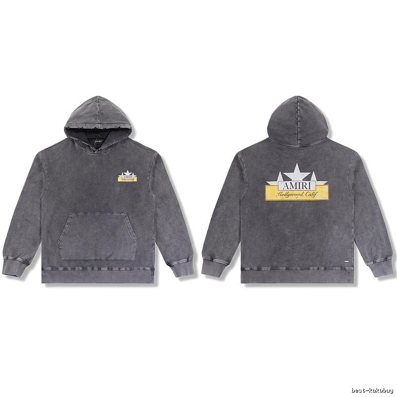 AMIRI Retro Style Grey Hoodie