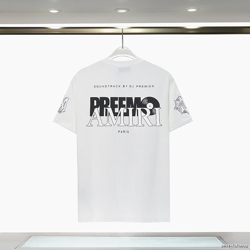 Amiri Sport Graphic T-shirt White Blue Amiri for Warm Weather